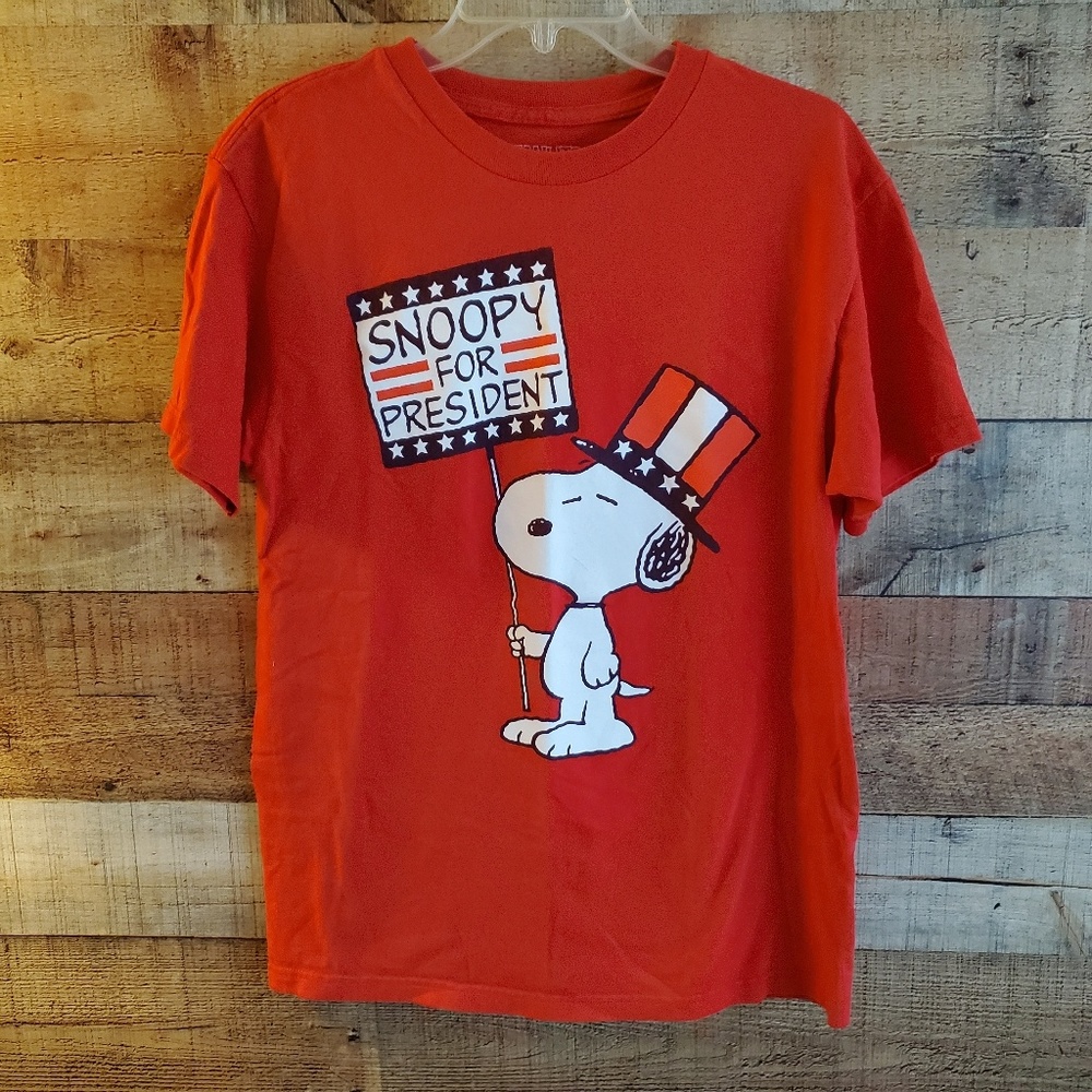 ❗5/$20 SALE❗Peanuts Snoopy for President t shirt